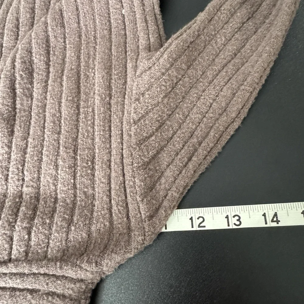 Free People Brown Ribbed Turtleneck Mini Dress - Picture 9 of 15